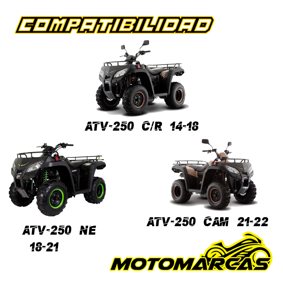 BALATAS DE FRENO TRASERO DE DISCO PARA MOTOCICLETA ATV-250 AÑOS  14-18 ATV-250 NE AÑOS  18-21 ATV-250 CAM AÑOS 21-22