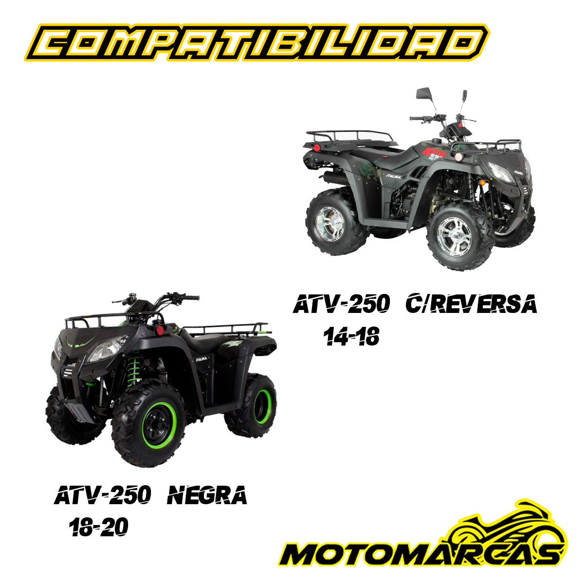 HORQUILLA DELANTERA DERECHA PARA MOTOCICLETA  ATV-250 CON  REVERSA AÑOS  14-18 COMPATIBILIDAD ATV-250 NEGRA AÑOS 18-20